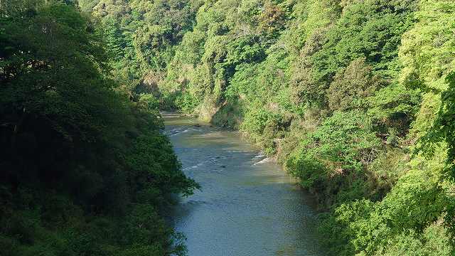 大多喜城_本丸下の夷隅川（御禁止川）01