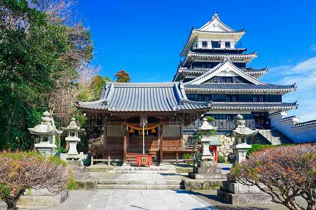 中津城_奥平神社と天守01