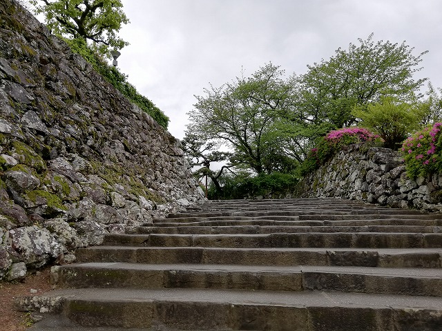高知城 二ノ丸への石段