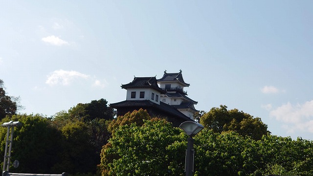 掛川城 太鼓櫓と天守(遠景)