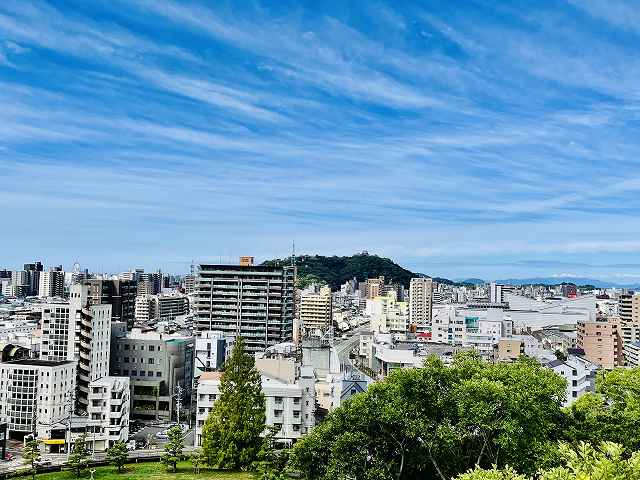 湯築城_展望台からの眺め01