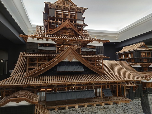 熊本城 天守内部にある天守閣の模型