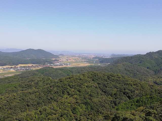月山富田城 二の丸からの眺め