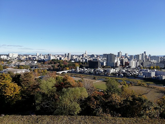 仙台城 本丸からの眺め(遠景)