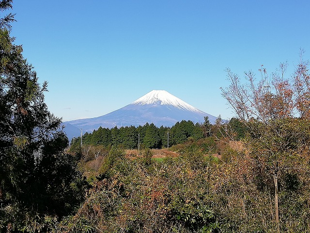 山中城 御馬場曲輪から見た富士山