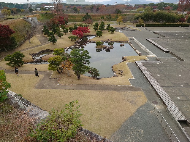 赤穂城 本丸庭園(天守台から見た)