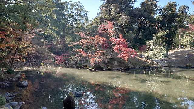 岡山城_後楽園_花葉の池01
