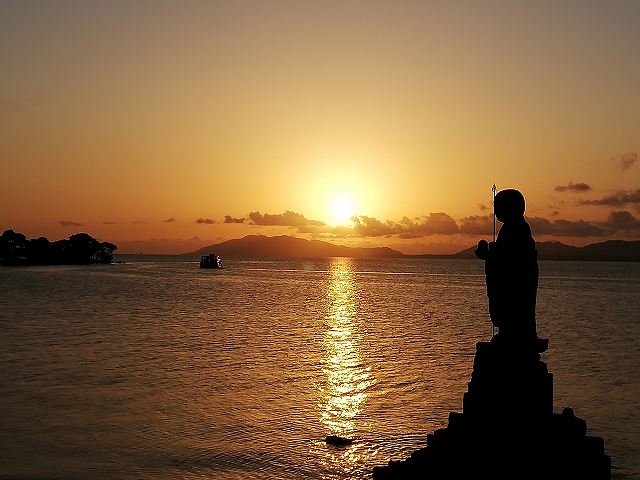 宍道湖に沈む夕日